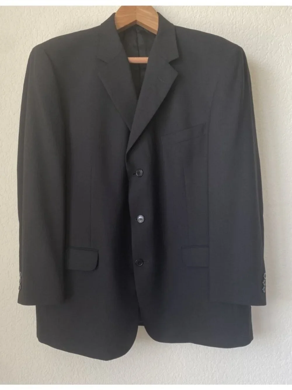 Mondo Gala Milan Men’s Black Blazer Sport Coat Suit Jacket 46R Stretch Mexico